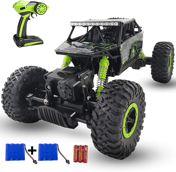 Monster Truck, 2.4Ghz 4WD All Terrain RC Rock Crawler, Electric Radio Control Cars Off Road RC Monster Trucks Boys Girls for Kids Toys - Toyigo