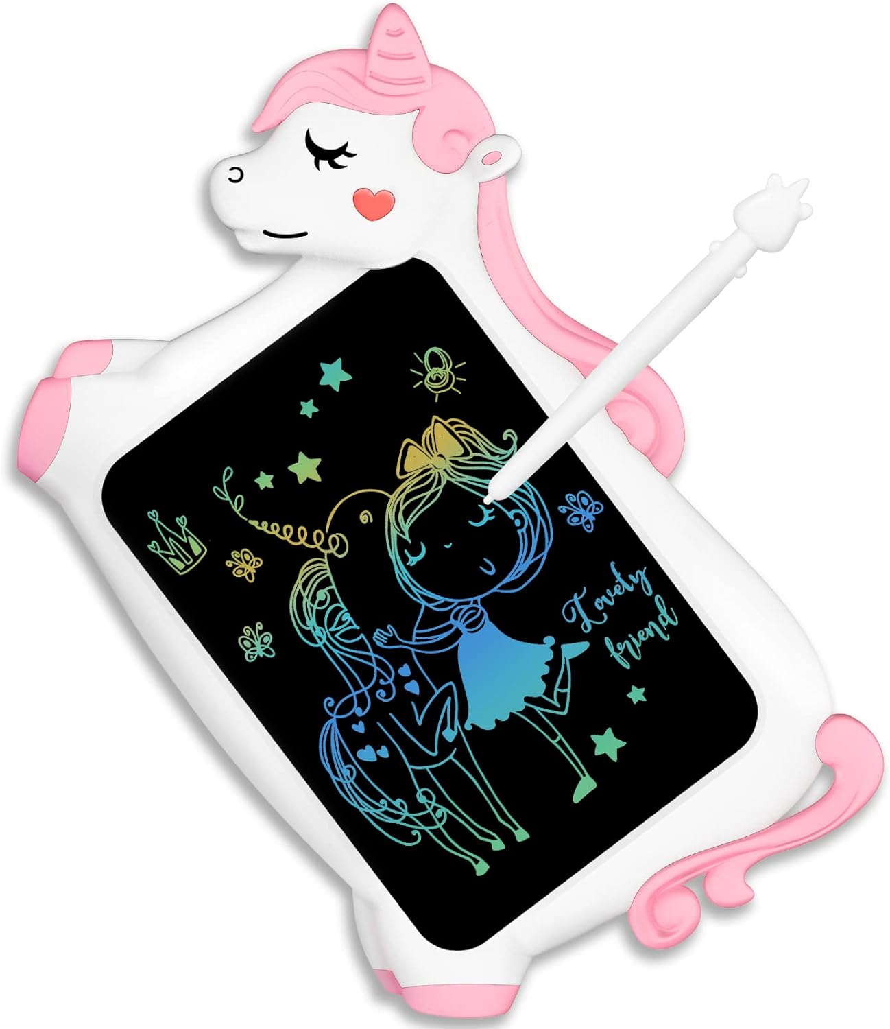 Unicorn Toy Gifts, LCD Writing Tablet for Kids, Toddler Travel Road Trip Essential Toy Gift for 3+4 5 6 7 8 Year Old, Doodle Draw Board, Easter Gifts Learning Birthday  for Girls Boys