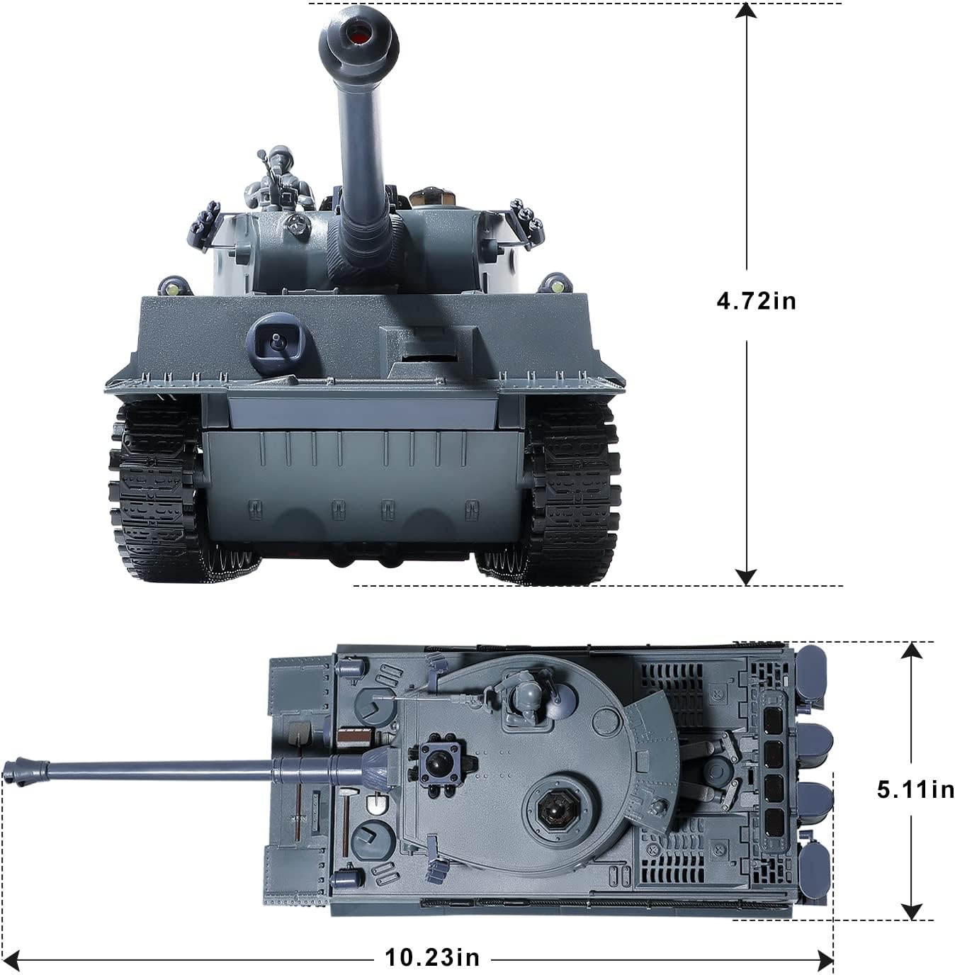 Remote Control Tank,  2.4Ghz 9-Channel RC Military Vehicles, RC US M1A2 Abrams Army Tank Toy,  Rotating Turret and Sound, Xmas Military Toys for Children, Best RC Tank for 6, 7, 8-Year-Old Boys - Toyigo