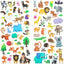 3D Puffy Stickers, Resuable Sticker for Toddler, Boys, Girls 4 Sheets for Kids, Mother Child Animals, Dogs, Cats, Elephant, Giraffe, Monkey, Sheep, Panda, Koala, Rabbit (Zoo)