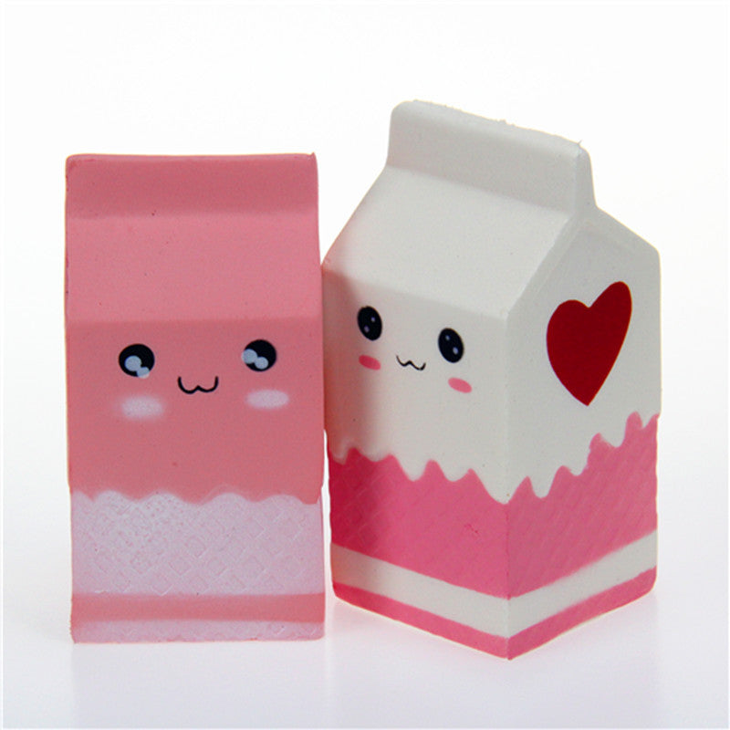 Rebound Milk Box Squishy Animal Doll, Temperature-Sensitive Color-Changing Yogurt Box Decompression Toy