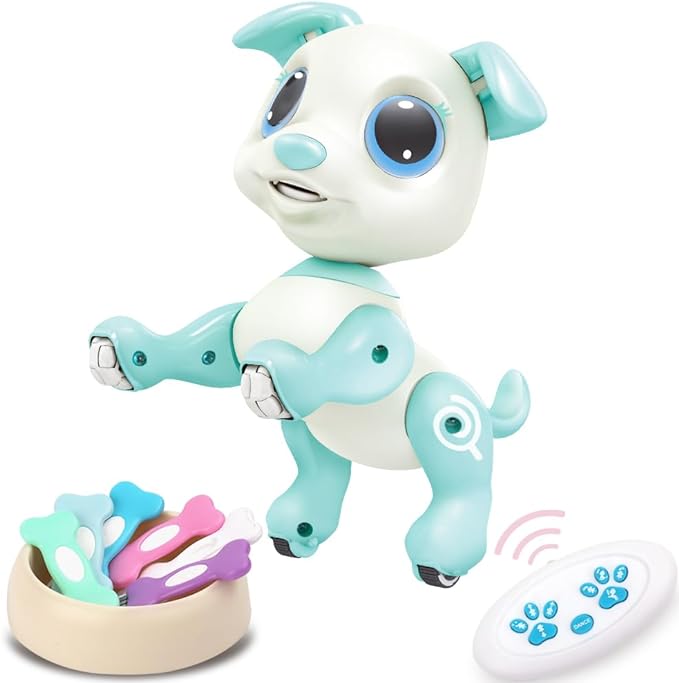 Gesture Remote Control Dog, Smart Puppy Gesture Sensing Toy, Robot Pet Walks Barks Interactive with Toddler, STEM Play for 3 4 5 6 7 8 Years Old Girl Best Christmas Holiday Birthday Gifts for Kids