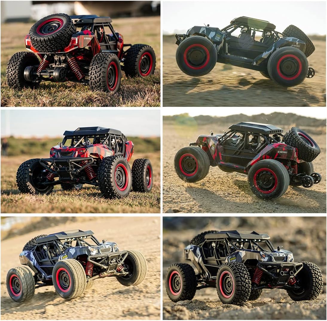 RC Car With LED, Remote Control Off-road Cars, 16106 1:16 50KM/H 4WD, High Speed Drift Monster, RC Truck for Kids vs Wltoys 144001 Toys