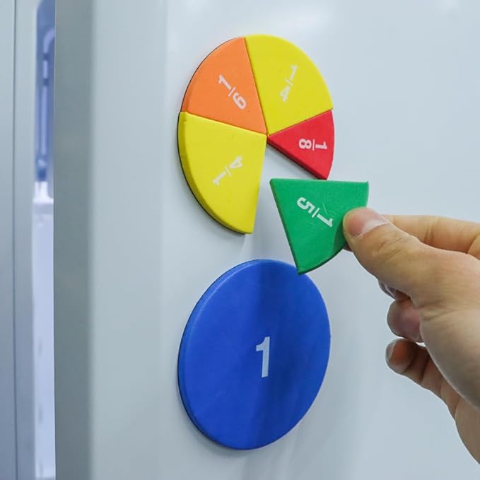 Primary School Mathematics Teaching Aids, Fraction Problem Learning Demonstrator, Fraction Discs for Third and Fourth Grade Fraction Modules