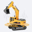 360-Degree 2.4GHz 6-Channel 1:24 Simulated Alloy RC Excavator Truck Toy for Kids