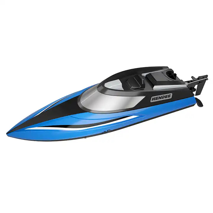 Kids RC Boat Toy - Electric Waterproof High Speedboat with Light - 2.4G Remote Control Fast Speed Boat