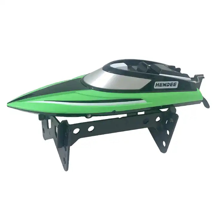 Kids RC Boat Toy - Electric Waterproof High Speedboat with Light - 2.4G Remote Control Fast Speed Boat