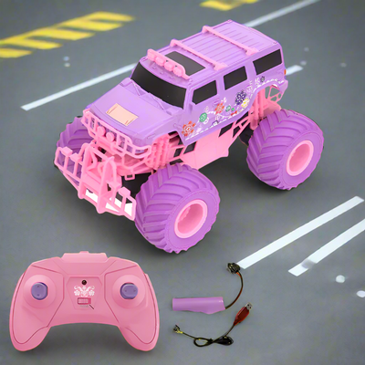 RC Truck 1:16 Scale, 2.4GHz Remote Control Toys, Pink Vehicle RC Monster Trucks, Game Time 22 Minutes, Gifts For Children