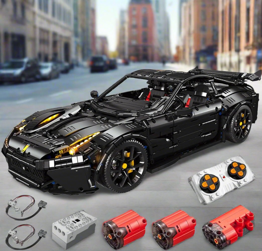 Super Car Model, Race Car Model Building Blocks and Engineering Toy, Technic Sports Car MOC Building Set Compatible with Technic, 3097PCS+