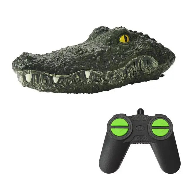 Remote Control Crocodile Head, 2.4G Simulation Animal Waterproof Remote Control Alligator Electric Summer Water Pool Toys, High Simulation Alligator Head RC Boats Prank - Toyigo