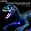 Walking Remote Control Dinosaur Toy - 2.4G Battery Operated RC Animal with Lights and Music for Ages 4+