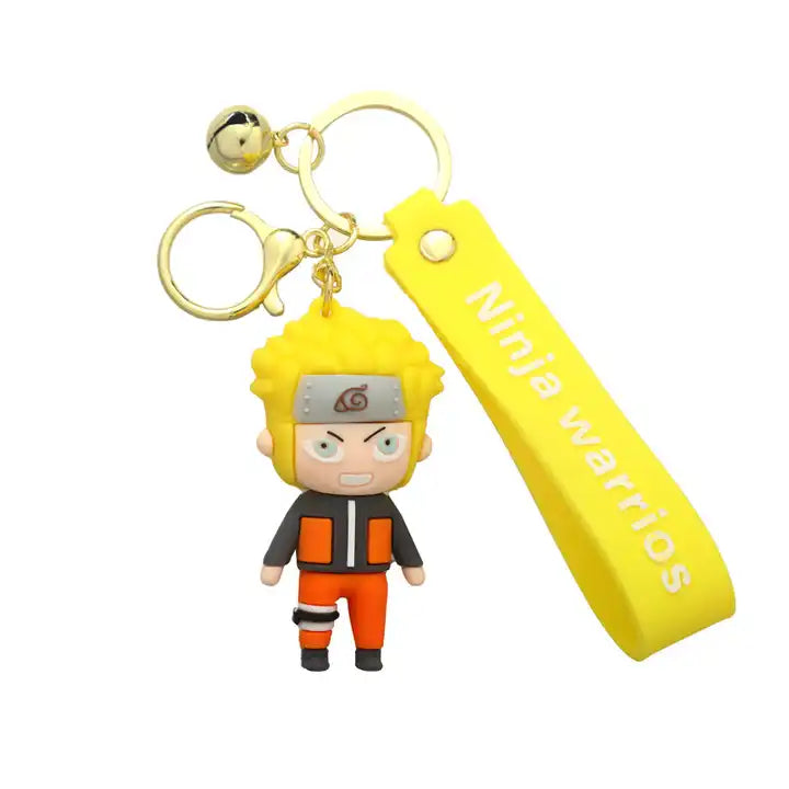 3D Anime Naruto Dolls Keychain | Soft PVC Cartoon Figure Ornaments for Naruto Fans