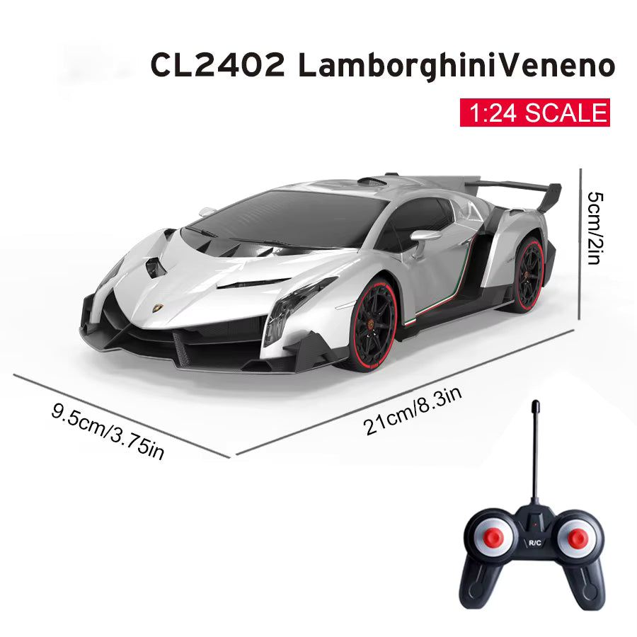 1/24 Scale RC Car – Licensed Drift Racing Electric 4-Channel Remote Control Car