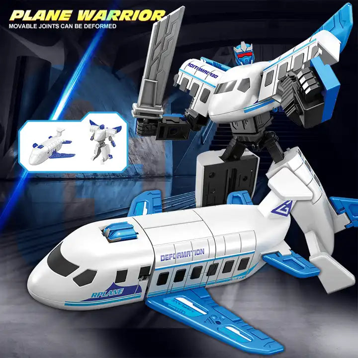 DIY Robot Assembly Transformation Die-Cast Airplane Model – Deformation Robot Action Figure Toys for Kids