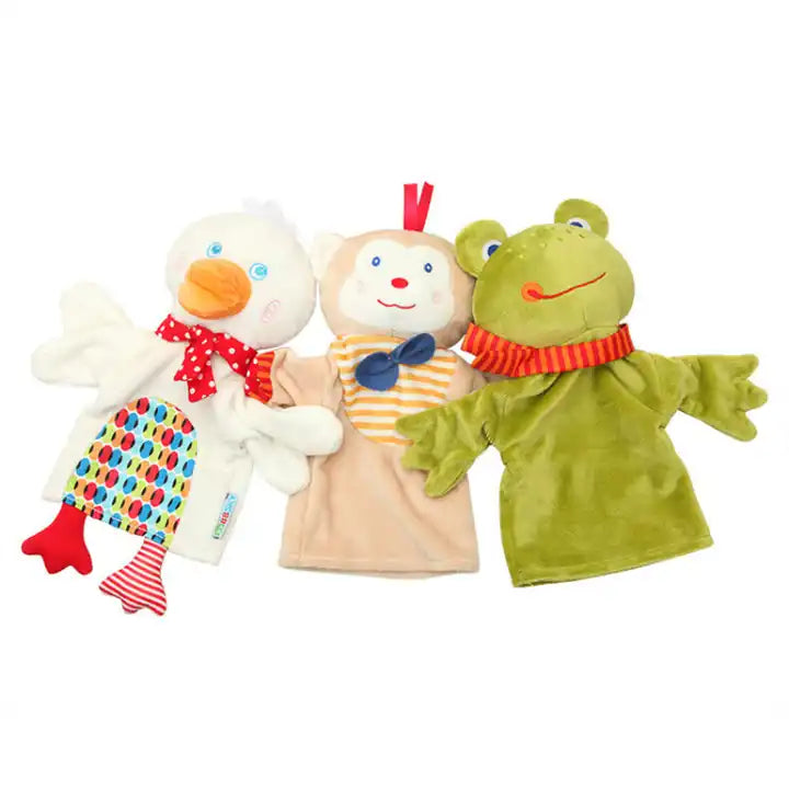 Storytelling Children's Toys for Ages 0-3 - Animal Three-Dimensional Early Education Game Hand Puppet Plush Toys