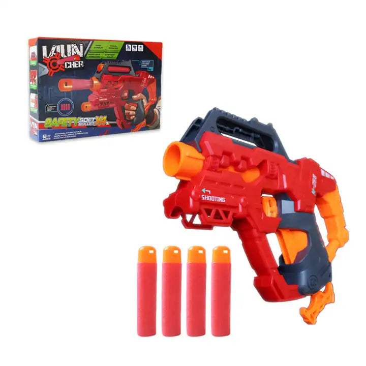 Airsoft Gun Toy Play Set ? EVA Whistle Soft Bullet Ejecting Plastic Gun for Kids | Safe Shooting Toy for Fun Play