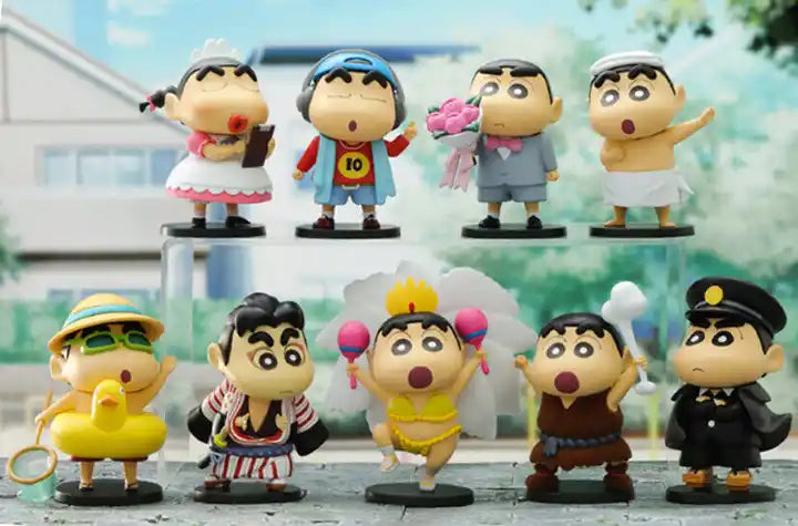 6CM Shin-suke Action Figure - Unisex Crayon Cos Messi PVC Cartoon Toy Model from Japan Shin-chan Animation Doll Blind Box