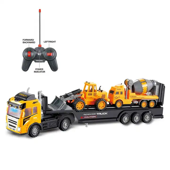 4-Channel Remote Control Heavy Truck - Electric Engineering Vehicle with Light and Sound