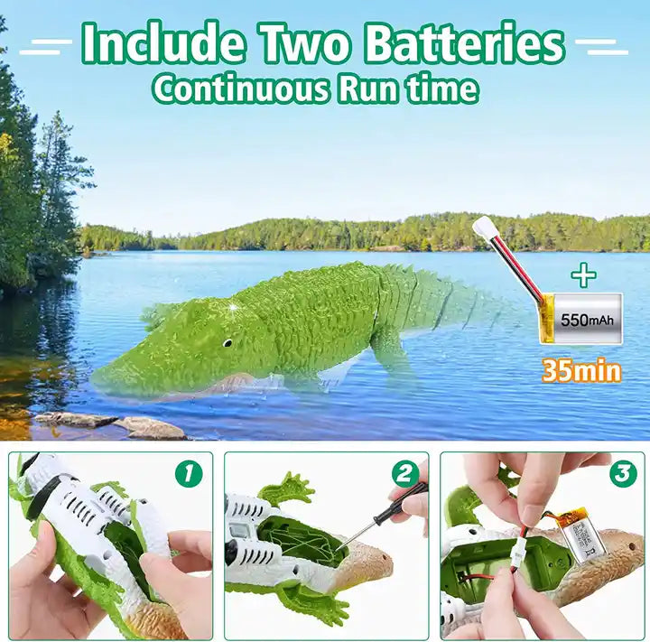 2.4GHz Remote Control Crocodile Toy - Interactive Water Play for Kids