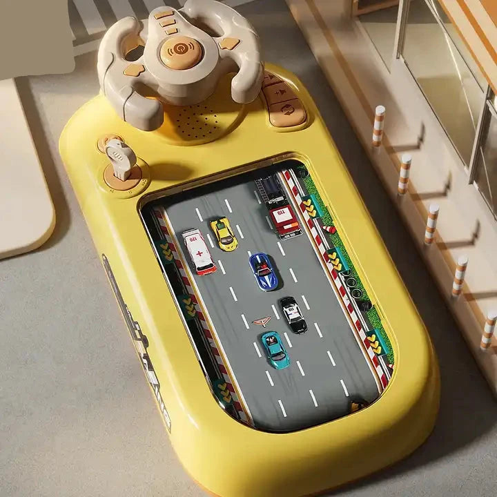 Racing Car Electronic Adventure Game | Educational Desktop Simulation Steering Wheel Toy for Kids