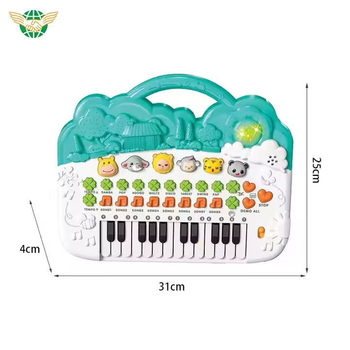 Electric Cartoon Piano Toy Musical Instrument for Kids Ages 3-6 Years