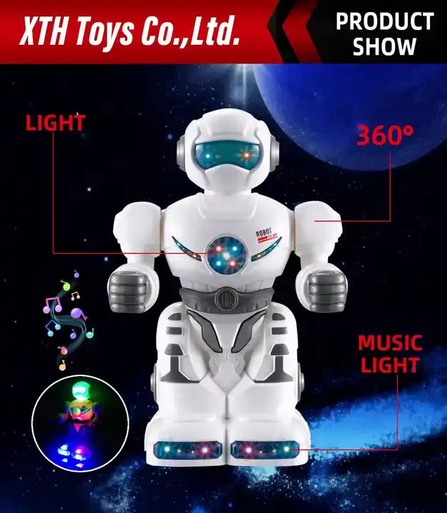 Intelligent Music and Light Robot Toy for Kids - Smart Educational Robot for Early Learning