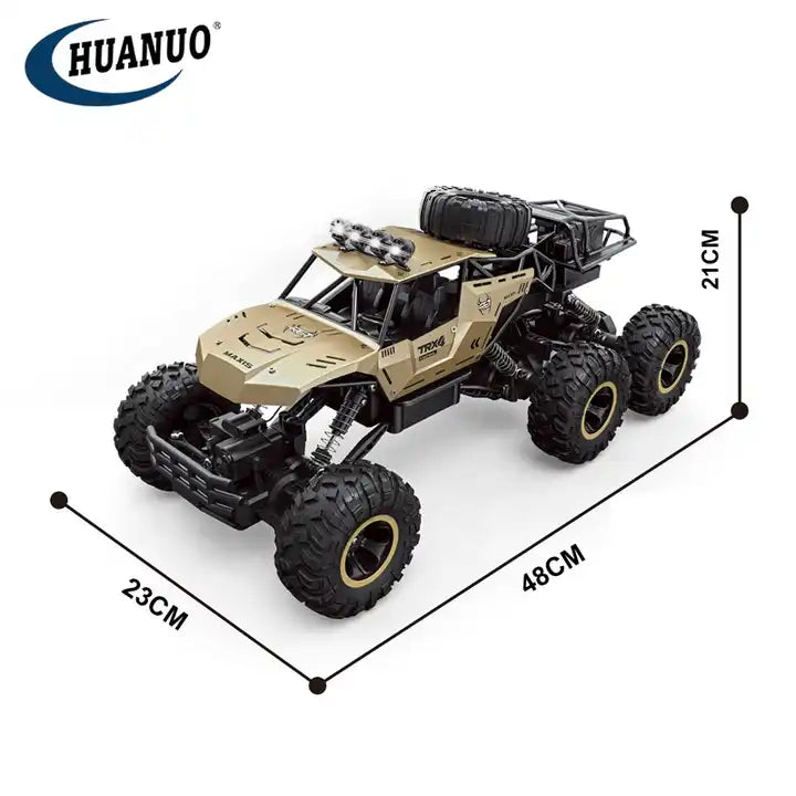 1:10 Scale 6X6 Electric Alloy Climbing Car - High Speed RC Off-Road Truck