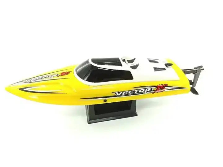 Electric Racing RC Boats for Kids - Waterproof Remote Control Speedboat Toy with Atomic Art Desig