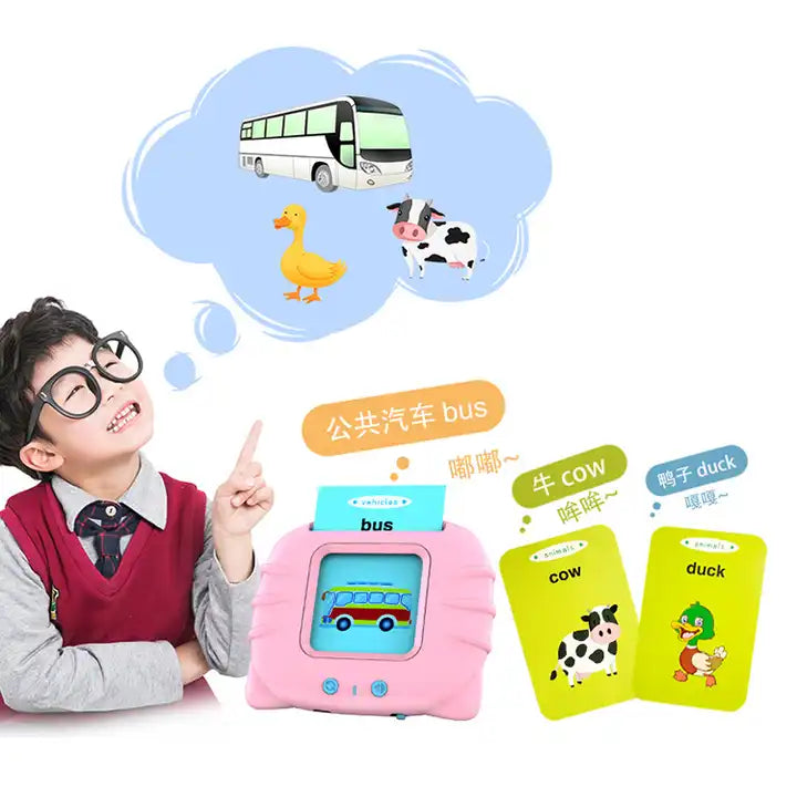 Kids Early Educational Tool - Flashcards Machine - Cognitive Cards for Toddler Learning and Development