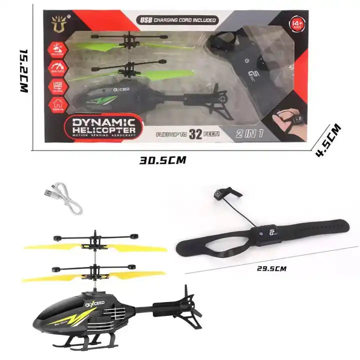 Hubschrauber Ferngesteuert - De Juguete Elikopter Aircraft Mini Radio Remote Control Plane Flying Toys RC Helicopters for Kids (Colour May Vary)