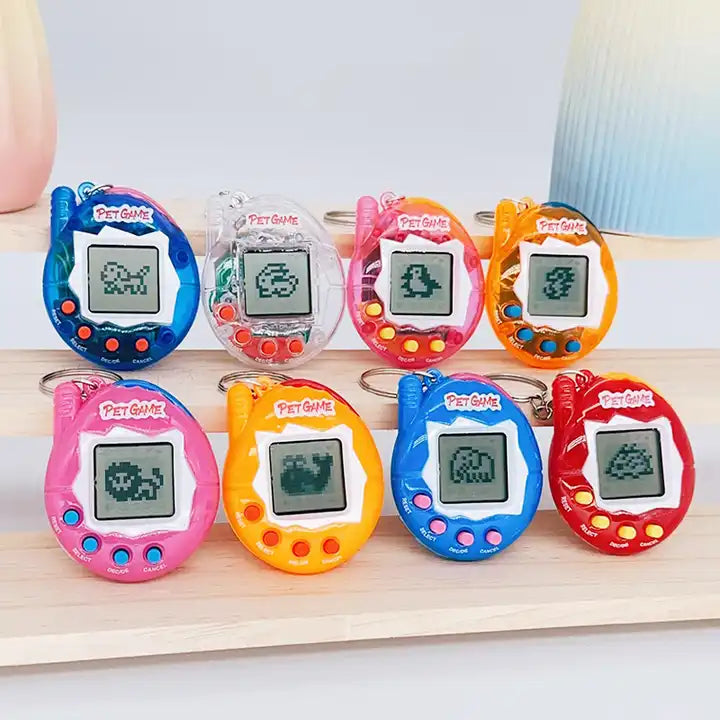 Electronic Tamagotchi Original Pix Toy | Plastic Peach Heart Machine with 168 Animals | Digital Virtual Pets for Educational Fun