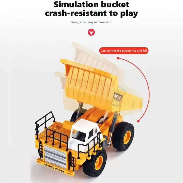 1:24 Scale 6 Channel Remote Control Engineering Dump Truck - Simulation Construction Toy