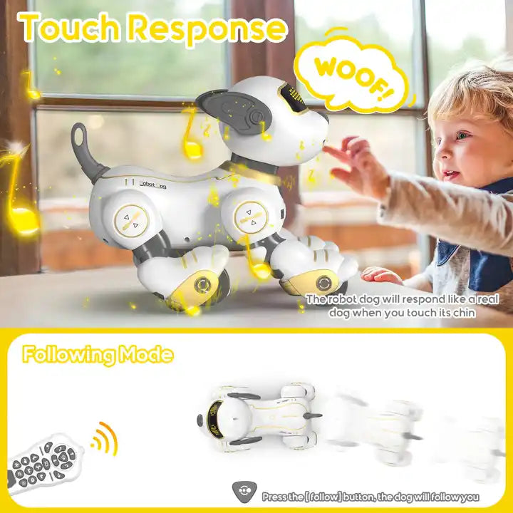 Interactive Robot Puppy with Wireless Remote Control | Kids Robotic Dog Toy | Electronic Pet RC Animal