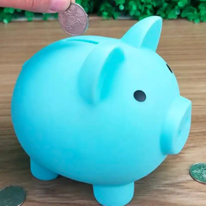 Pig-Shaped Money Box | Plastic Piggy Coin Bank for Kids