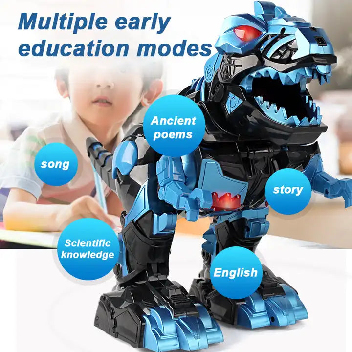 RC Spray Walking Interactive Deformation Transformation Robot Dinosaur – Electronic Remote Control Character Figure Dinosaur