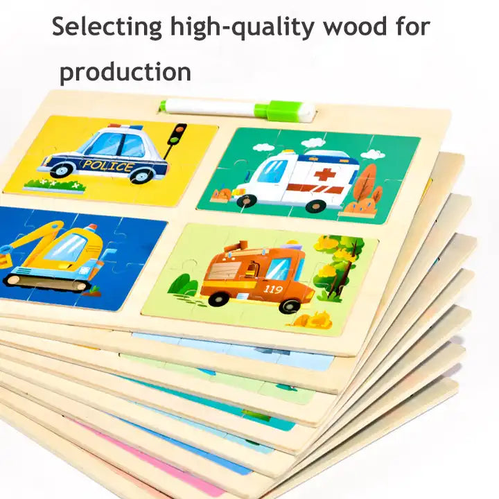 Allogogo Toddler Learning Toys 40 Designs Kids Wooden Educational Animal Jigsaw Puzzle Game