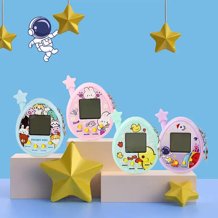 Electronic Keychain Toys | Original Dinosaur & Rabbit Tamagotchi Style Educational Features