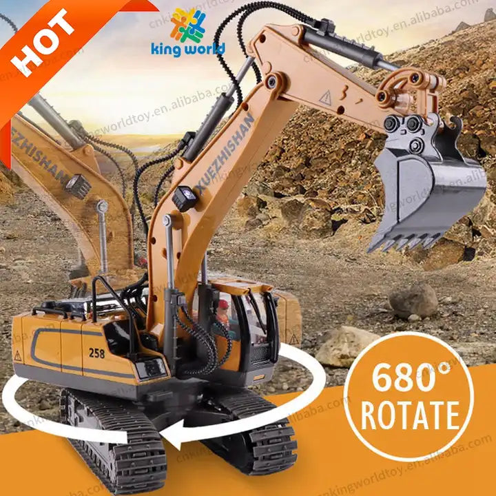 1:20 RC Trucks Simulation 11CH Vehicle Model Hobby RC Excavator Alloy Bucket Electrical Remote Controller Boys