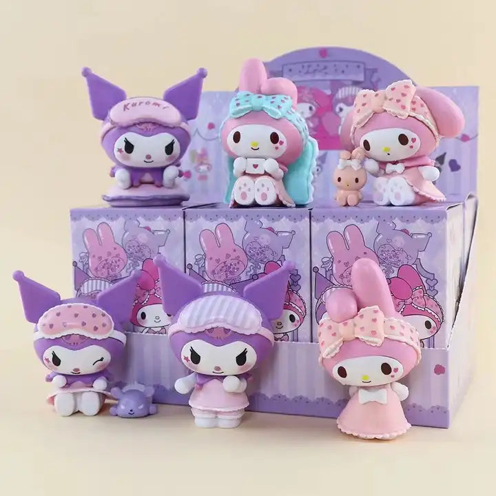 6pcs per Set tHot Blind Box Sanrios Pvc Model Figure My Melody Cartoon Kuromi Mystery box Cinnamoroll Surprise Gift Figure Toys