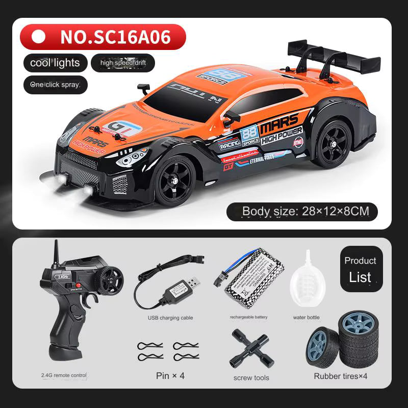 1:16 Scale 2.4G 4WD RC Drift Car – High-Speed Electric, App-Controlled, LED Light, Brushless Motor