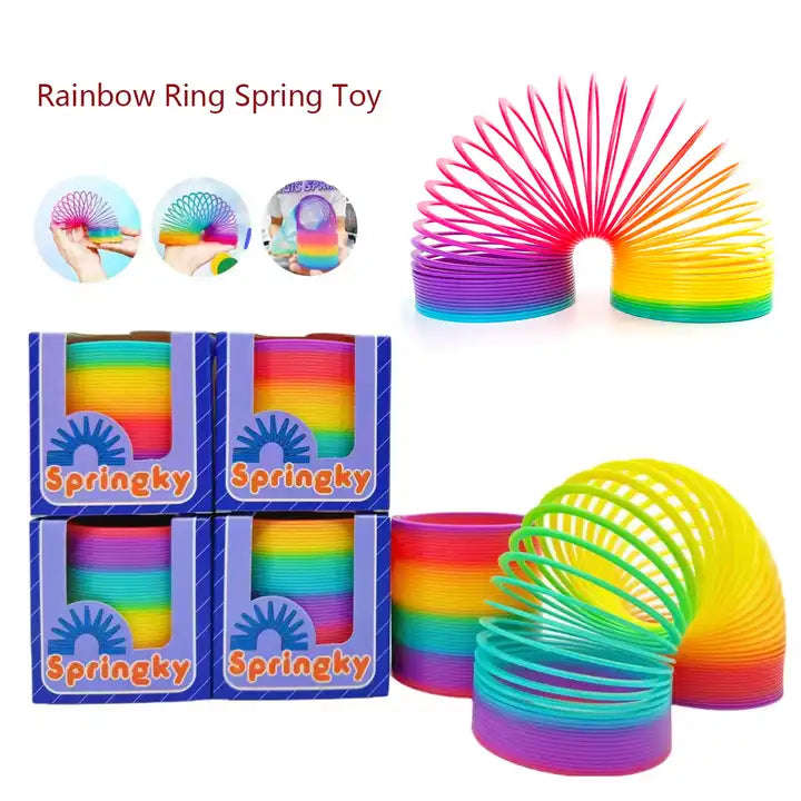 Factory Classic Toys Magical Rainbow Spring ? Gradient Shape Ring Coil Toy for Kids | Educational Gift for Children & Students