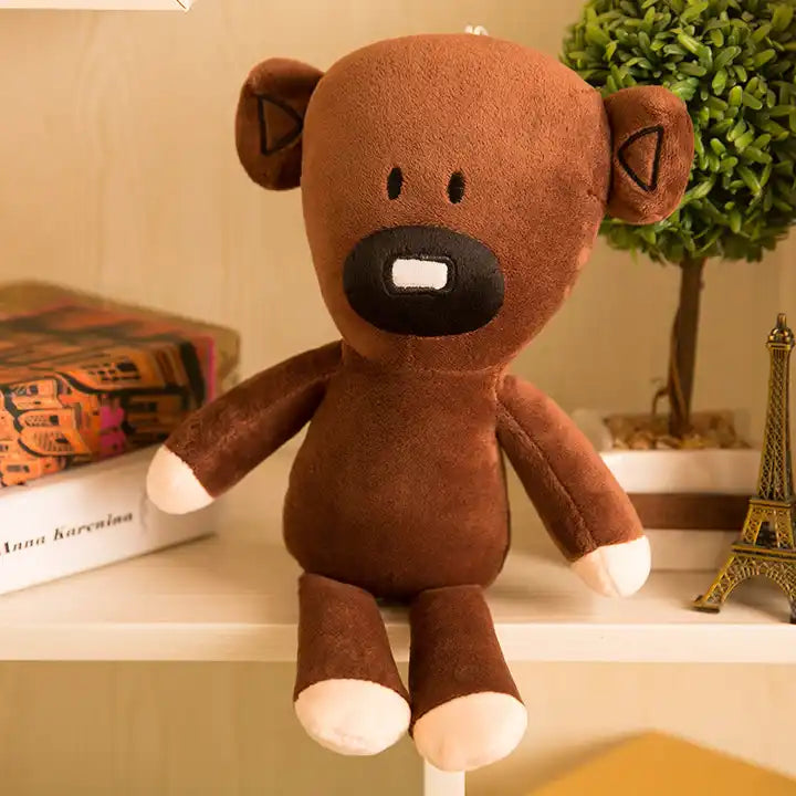 ZD Mr. Bean Plush Toy - 30cm Cartoon Anime Plush Doll, Soft Brown Teddy Bear Stuffed Animal for Kids