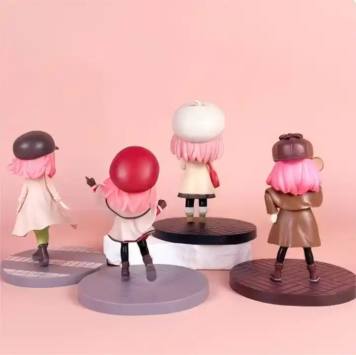 4 Styles 13CM Manga Figurine Statues - SPY FAMILY Detective Fashion Anya Forger Model Toys PVC Anime Figure