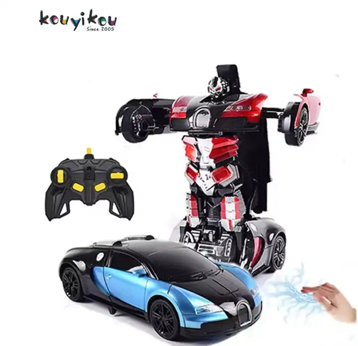 Kouyikou 2.4G Remote Control Deformation Car | Transforming Electric Car with Lights - Radio Control Toy