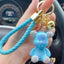 3D PVC Diamond Bear Keychain | Cute Cartoon Character Keyring | Adorable Designer Plastic Keychain for Kids