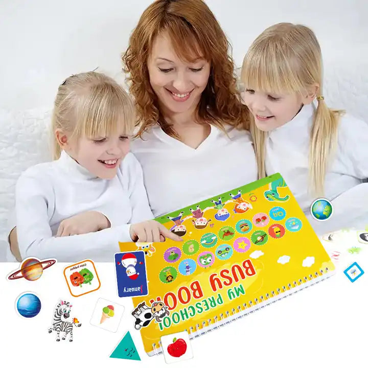 Montessori Learning Toys: Early Educational Quiet Book for Toddlers | Spiral Busy Book for Kids