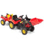 Kids Pedal Tractor Ride-On Toy - Removable Digger Excavator for Children