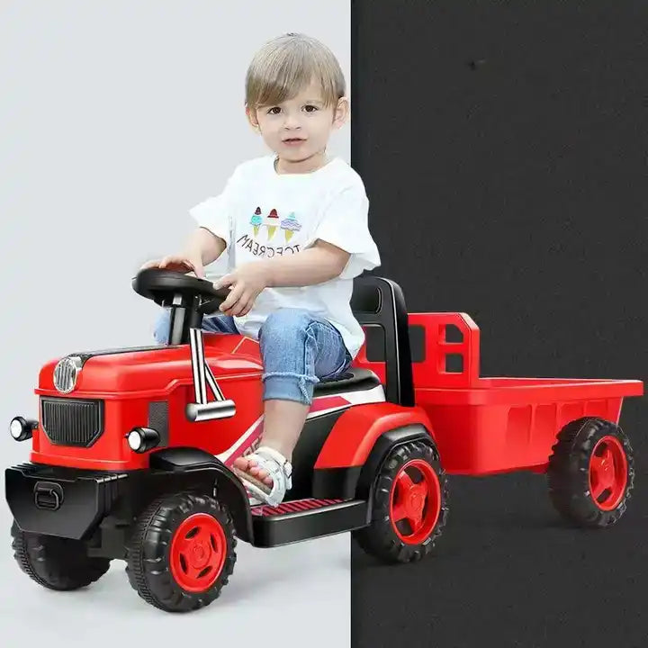 Lightweight Kids Sliding Tractor - Electric Toy Car with Lights and Music