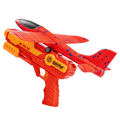 Foam Plane Toy Gun ?? Soft Bullet Glider with One-Click Ejection | Catapult Airplane Toy for Fun Outdoor Play