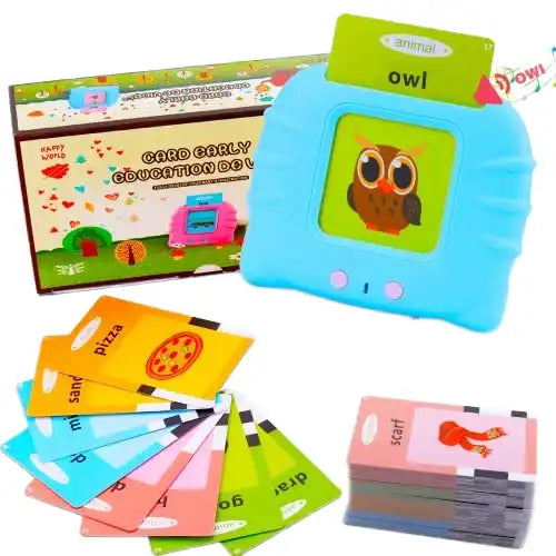 Double-Sided Indonesian-English Bilingual Talking Flash Cards for Kids